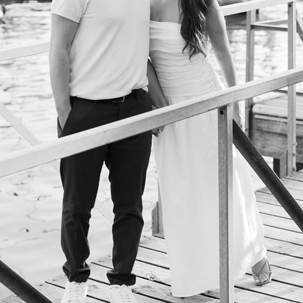 White Linen Strapless Dress